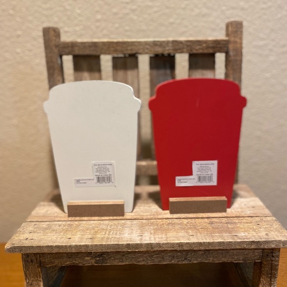 Valentine’s Day Tier Tray Decor Set, Coffee Cup Shaped Signs, I Love You A Latte - Picture 8 of 14